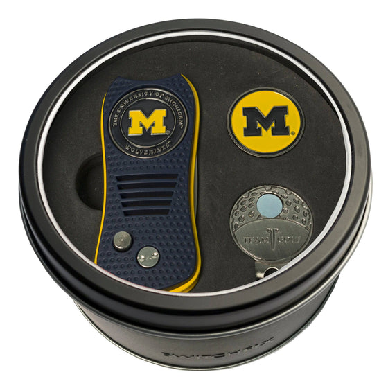 Michigan Wolverines Tin Set - Switchfix, Cap Clip, Marker - 757 Sports Collectibles