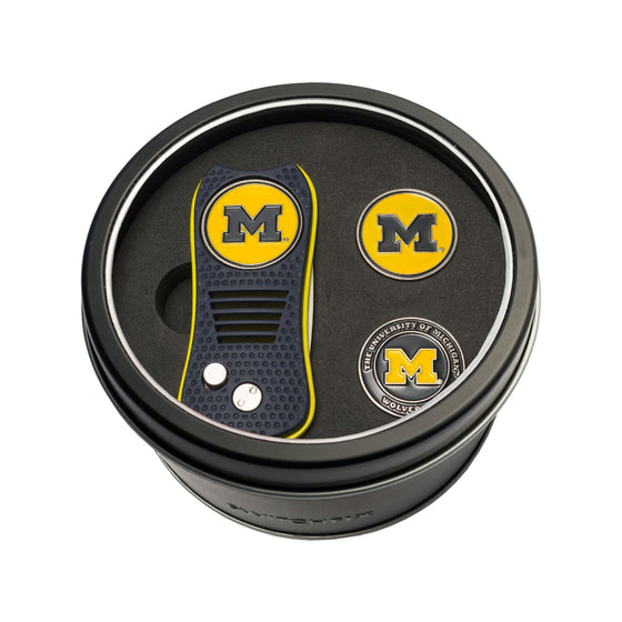 Michigan Wolverines Tin Set - Switchfix, 2 Markers - 757 Sports Collectibles