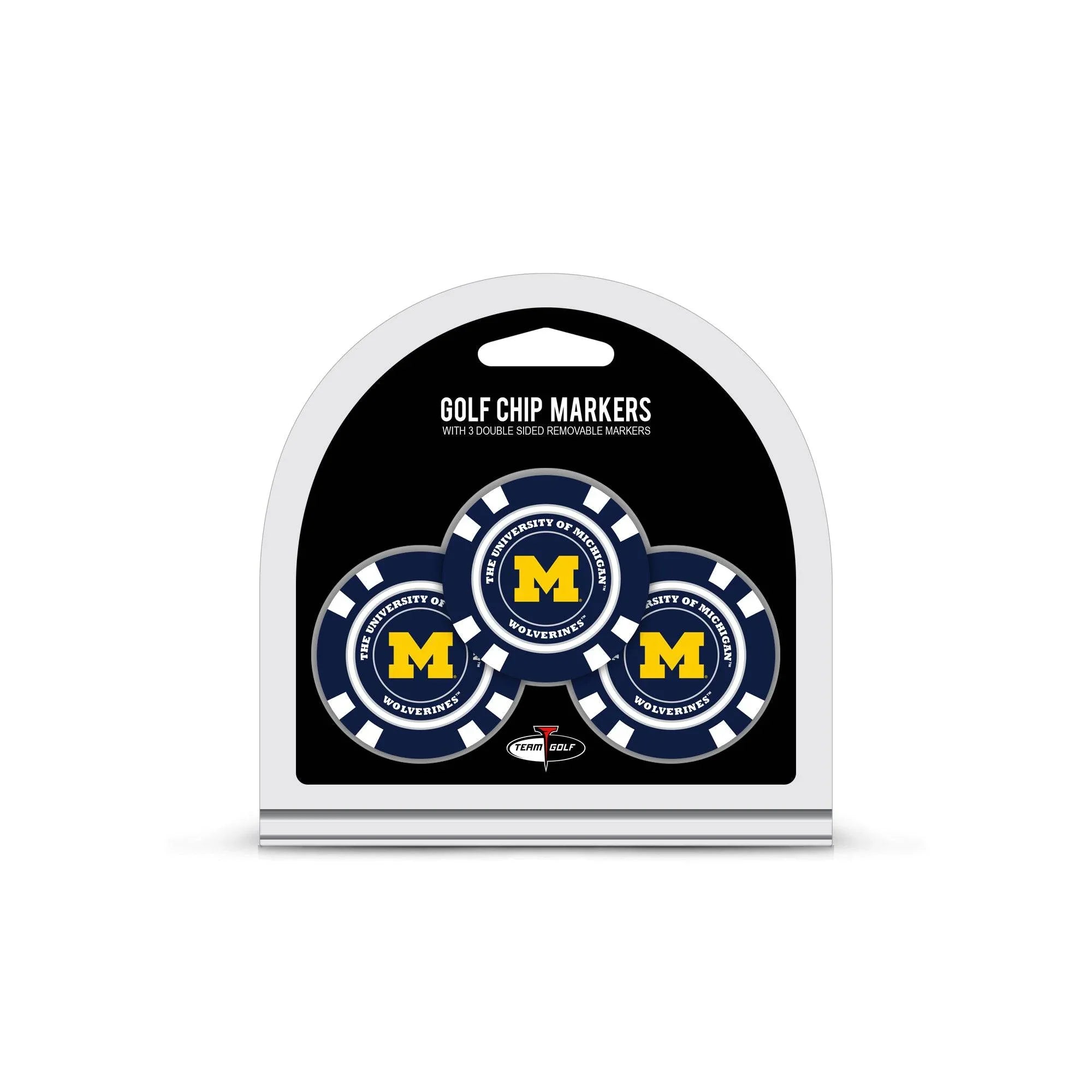 Michigan Wolverines 3 Pack Golf Chip Ball Markers - 757 Sports Collectibles