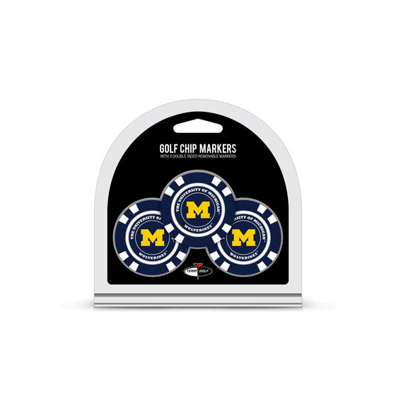 Michigan Wolverines 3 Pack Golf Chip Ball Markers - 757 Sports Collectibles