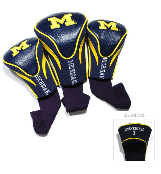 Michigan Wolverines 3 Pack Contour Head Covers - 757 Sports Collectibles