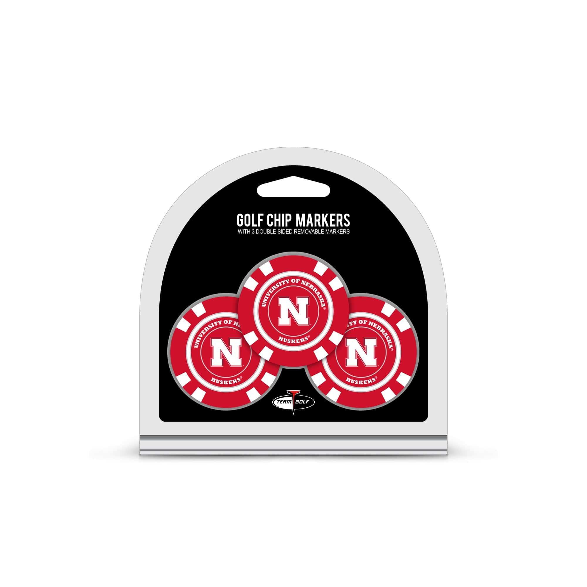 Nebraska Cornhuskers 3 Pack Golf Chip Ball Markers - 757 Sports Collectibles