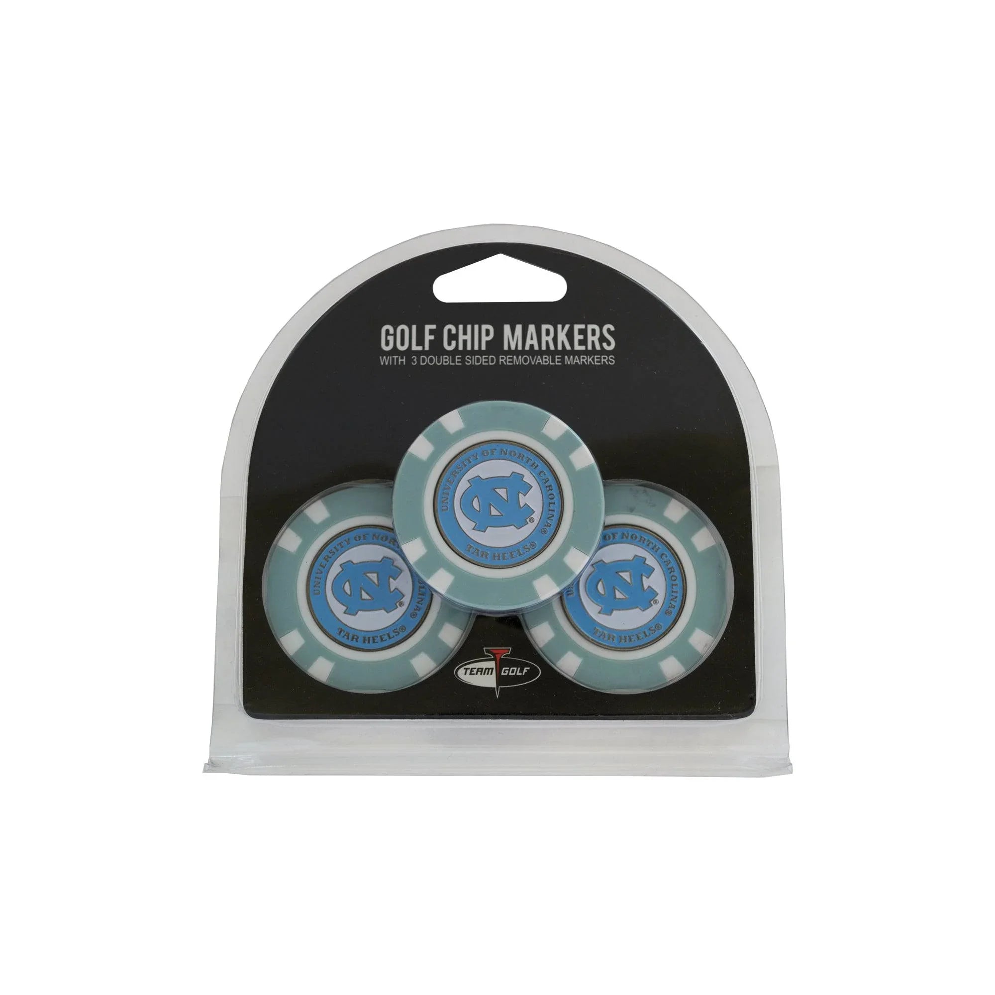 North Carolina Tar Heels 3 Pack Golf Chip Ball Markers - 757 Sports Collectibles