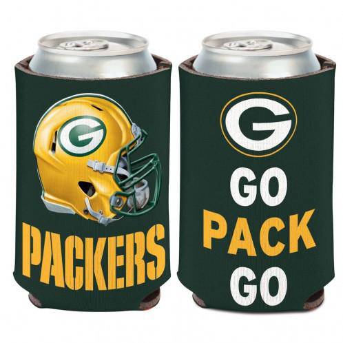 NFL Green Bay Packers "Go Pack Go" 2-Sided Neoprene Can Coolor Koozie - 757 Sports Collectibles