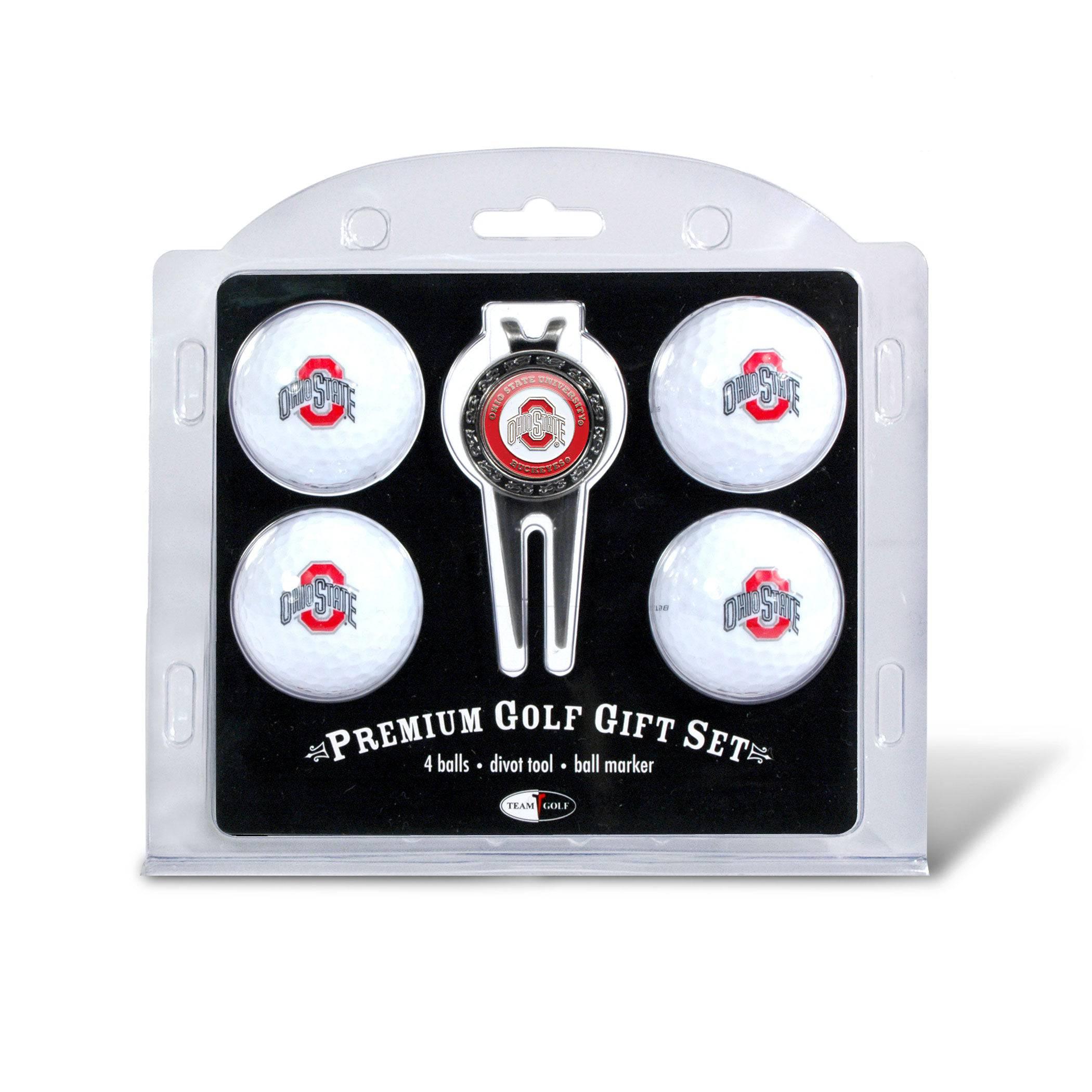 Ohio State Buckeyes 4 Golf Ball And Divot Tool Set - 757 Sports Collectibles