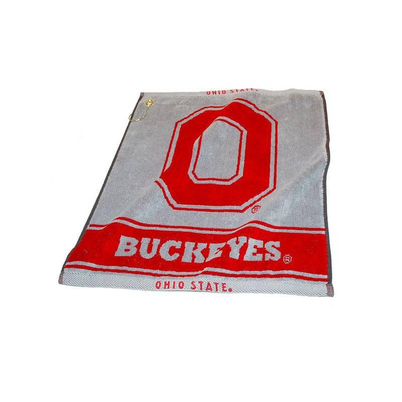 Ohio State Buckeyes Jacquard Woven Golf Towel - 757 Sports Collectibles