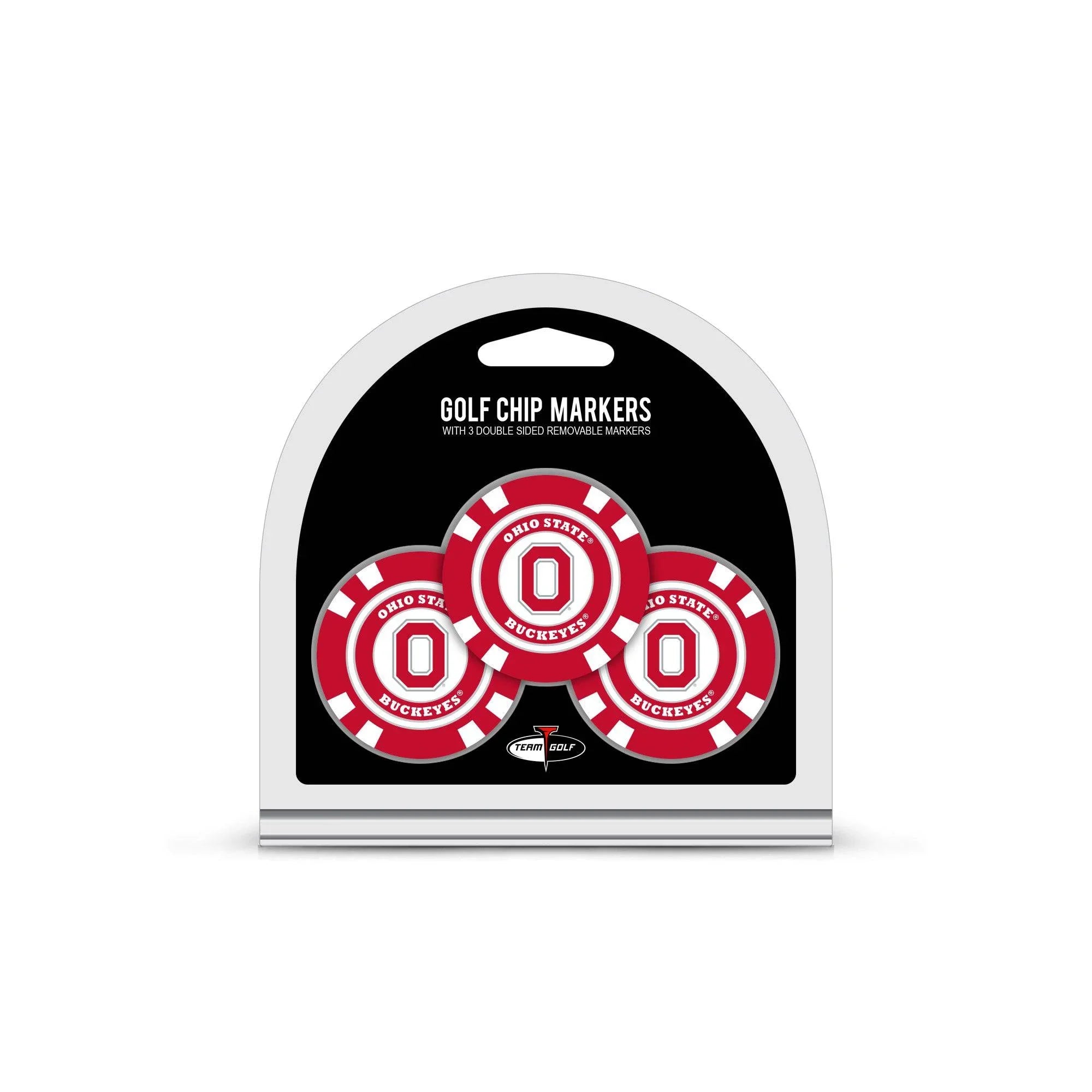 Ohio State Buckeyes 3 Pack Golf Chip Ball Markers - 757 Sports Collectibles