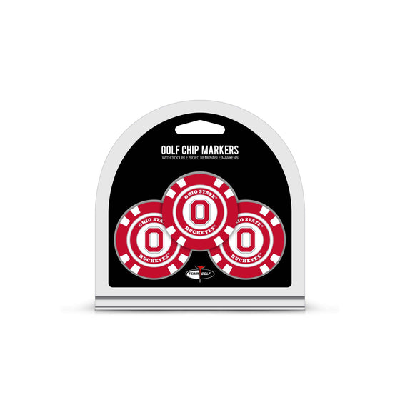 Ohio State Buckeyes 3 Pack Golf Chip Ball Markers - 757 Sports Collectibles
