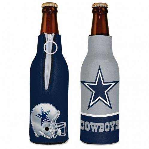 Dallas Cowboys 2-Sided Thick Bottle Cooler Sleeve w/ Zipper - 757 Sports Collectibles