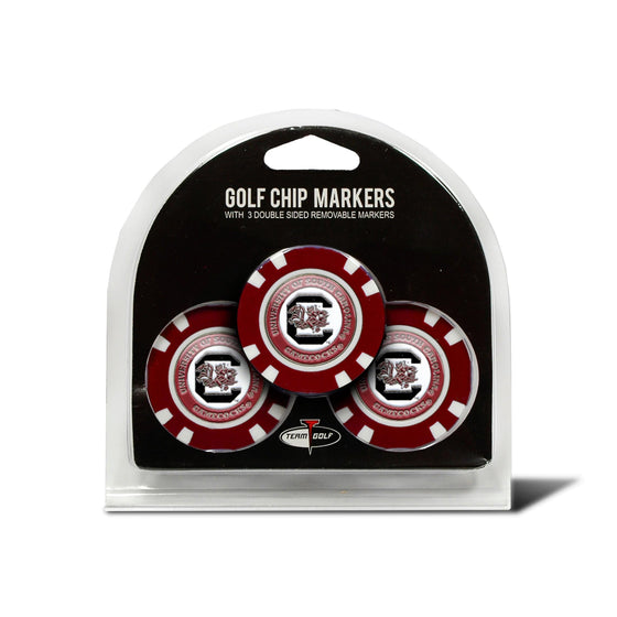 South Carolina Gamecocks 3 Pack Golf Chip Ball Markers - 757 Sports Collectibles