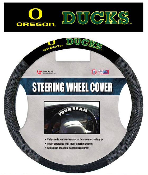Oregon Ducks Steering Wheel Cover - Mesh (CDG) - 757 Sports Collectibles