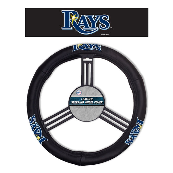 Tampa Bay Rays Steering Wheel Cover Leather CO