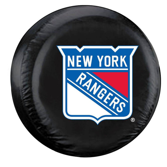 New York Rangers Black Tire Cover - Standard Size (CDG) - 757 Sports Collectibles
