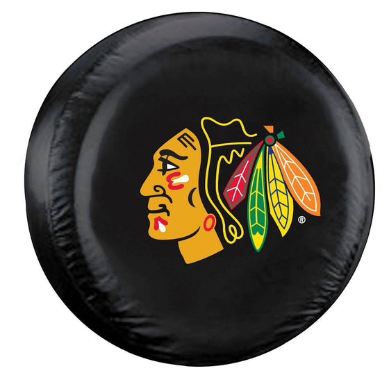 Chicago Blackhawks Black Tire Cover - Standard Size (CDG) - 757 Sports Collectibles