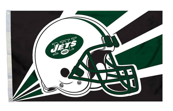 New York Jets Flag 3x5 Helmet Design (CDG) - 757 Sports Collectibles