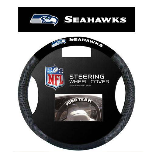 Seattle Seahawks Steering Wheel Cover - Mesh (CDG) - 757 Sports Collectibles
