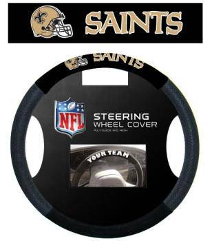New Orleans Saints Steering Wheel Cover - Mesh (CDG) - 757 Sports Collectibles
