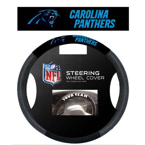 Carolina Panthers Steering Wheel Cover - Mesh (CDG) - 757 Sports Collectibles