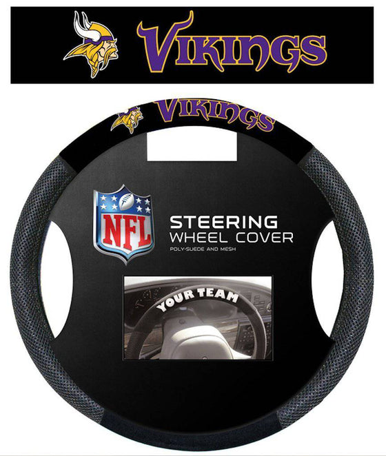 Minnesota Vikings Steering Wheel Cover - Mesh (CDG) - 757 Sports Collectibles