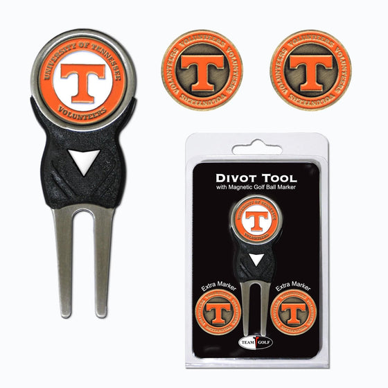 Tennessee Volunteers Divot Tool Pack With 3 Golf Ball Markers - 757 Sports Collectibles
