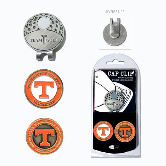 Tennessee Volunteers Cap Clip With 2 Golf Ball Markers - 757 Sports Collectibles