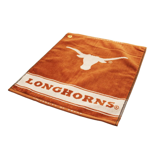 Texas Longhorns Jacquard Woven Golf Towel - 757 Sports Collectibles