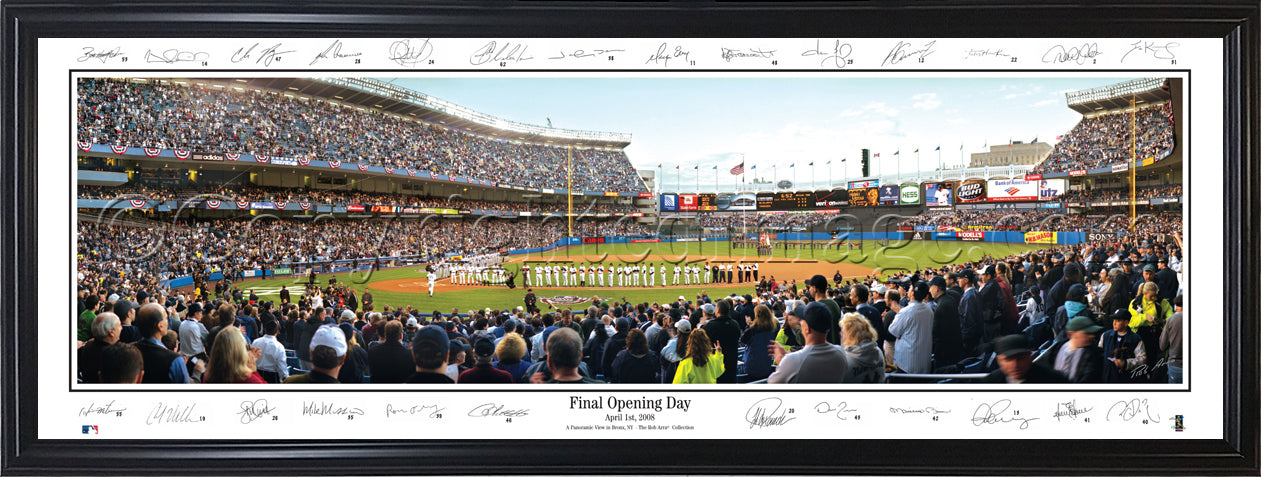 NY-232 Yankees Final Opening Day with facsimile signatures - 757 Sports Collectibles