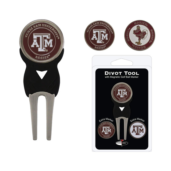 Texas A&M Aggies Divot Tool Pack With 3 Golf Ball Markers - 757 Sports Collectibles