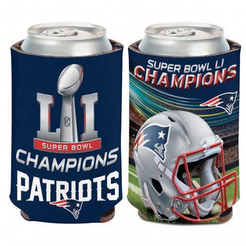 New England Patriots Super Bowl LI Champions 2-Sided Bottle or Can Cooler (12 oz) - 757 Sports Collectibles