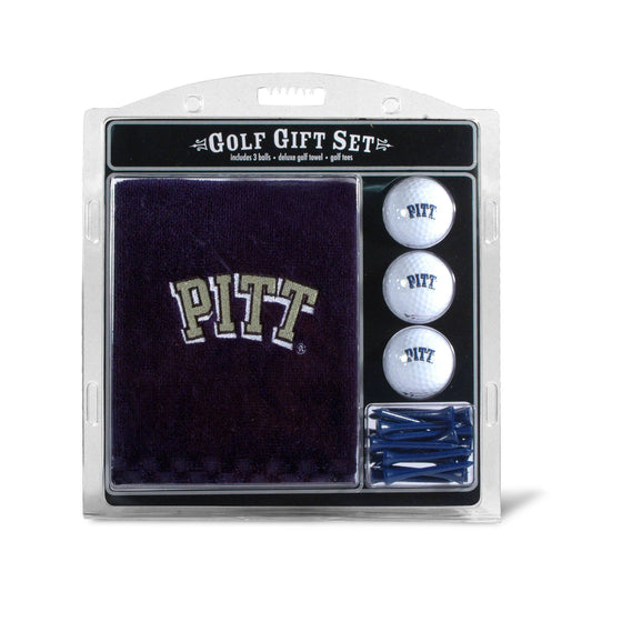 Pitt Panthers Embroidered Golf Towel, 3 Golf Ball, And Golf Tee Set - 757 Sports Collectibles