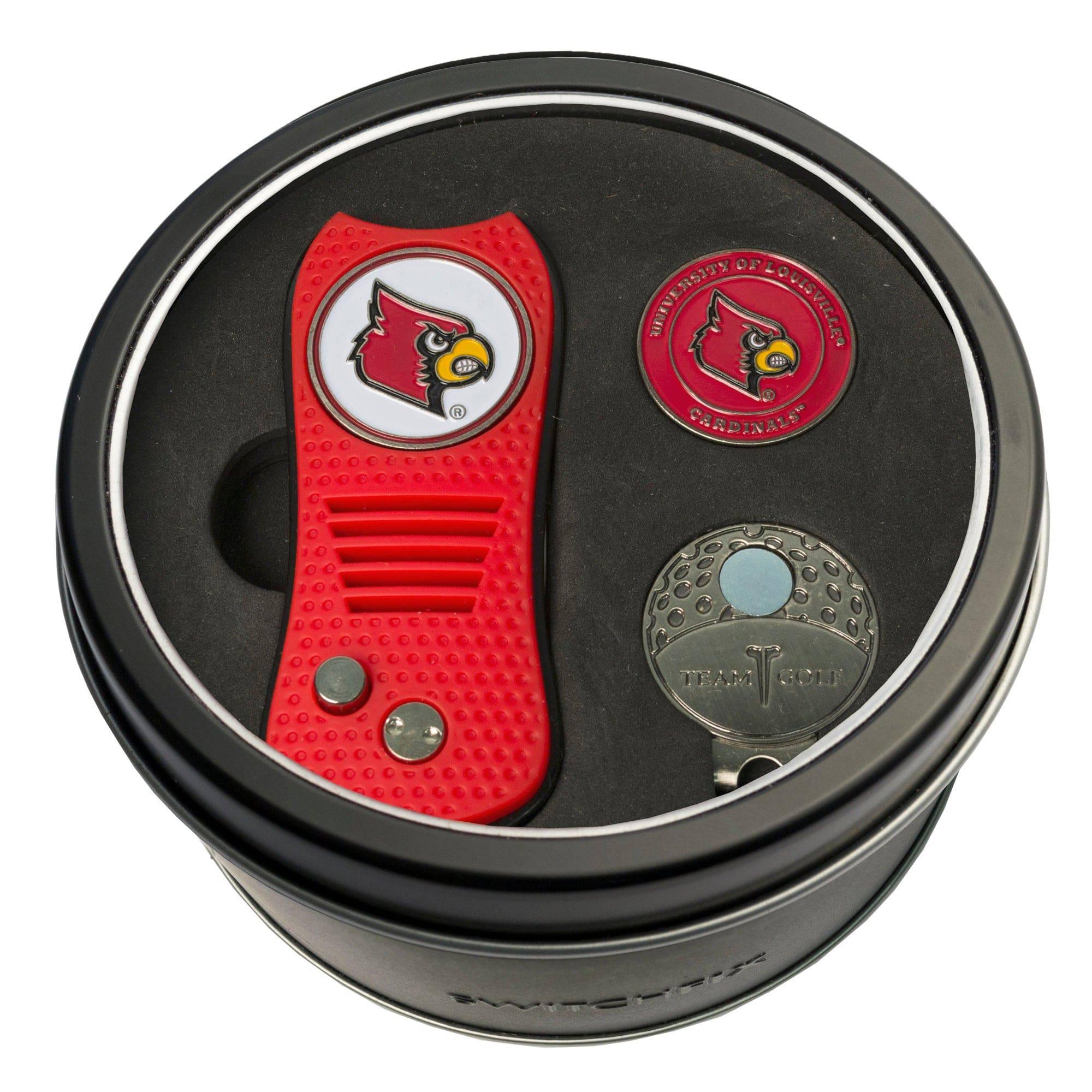 Louisville Cardinals Tin Set - Switchfix, Cap Clip, Marker - 757 Sports Collectibles