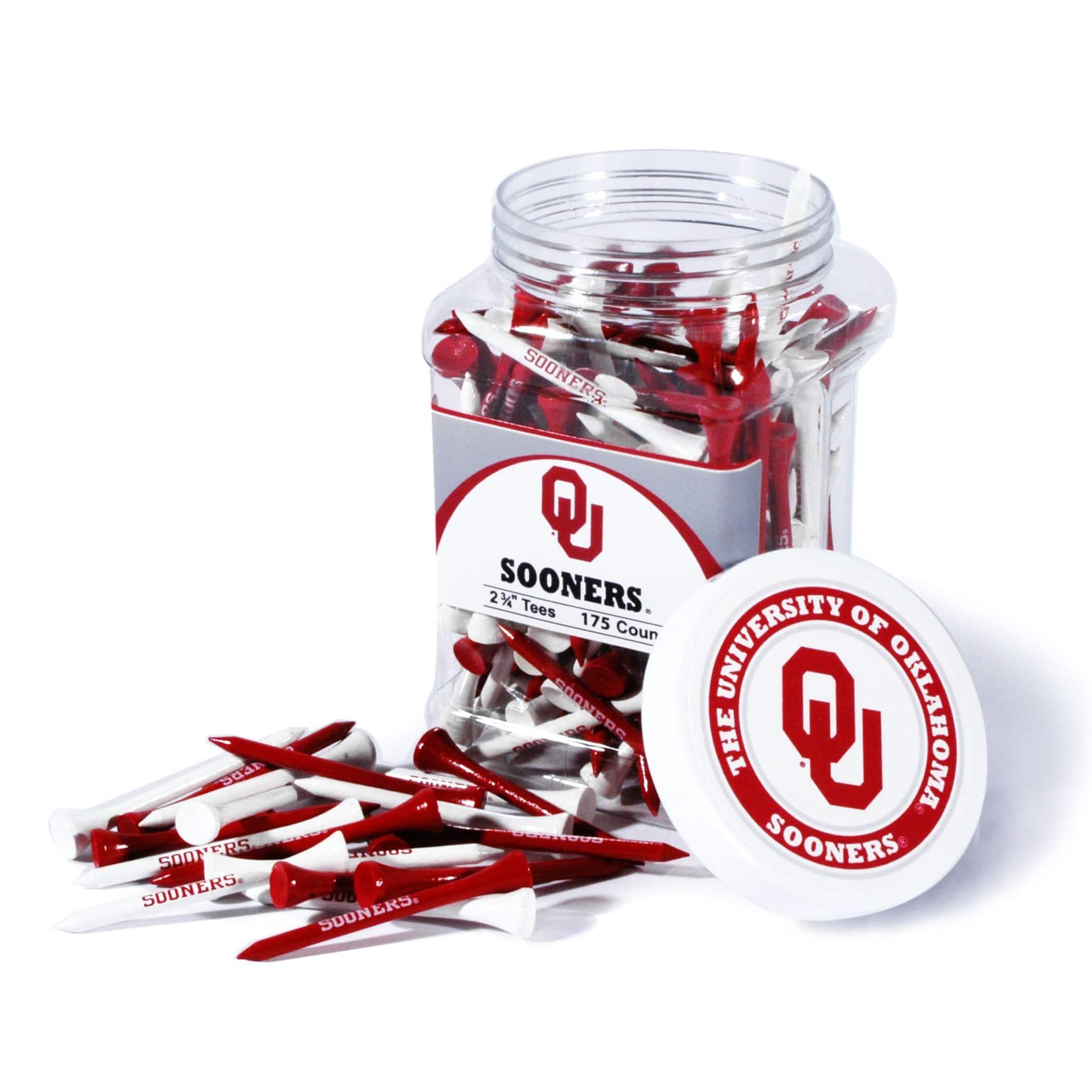 Oklahoma Sooners Jar Of 175 Golf Tees - 757 Sports Collectibles