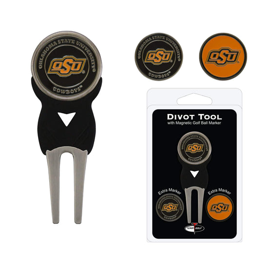 Oklahoma State Cowboys Divot Tool Pack With 3 Golf Ball Markers - 757 Sports Collectibles