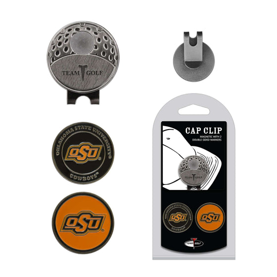 Oklahoma State Cowboys Cap Clip With 2 Golf Ball Markers - 757 Sports Collectibles