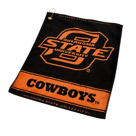 Oklahoma State Cowboys Jacquard Woven Golf Towel - 757 Sports Collectibles