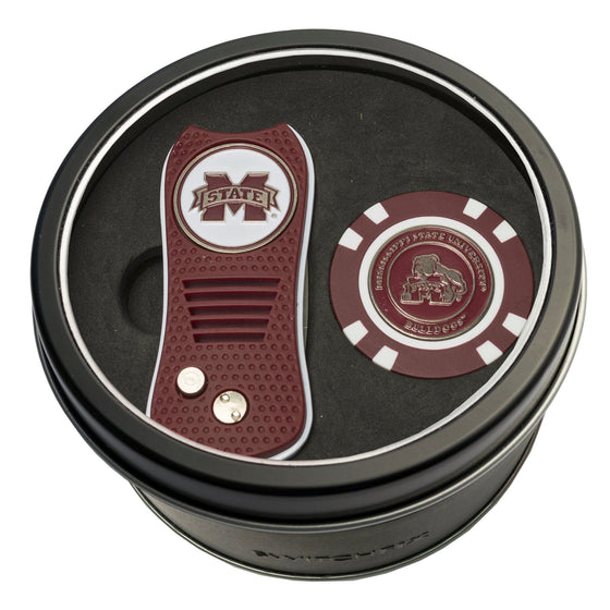 Mississippi State Bulldogs Tin Set - Switchfix, Golf Chip - 757 Sports Collectibles