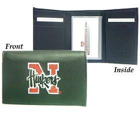 Nebraska Cornhuskers Embroidered Leather Tri-Fold Wallet (CDG) - 757 Sports Collectibles