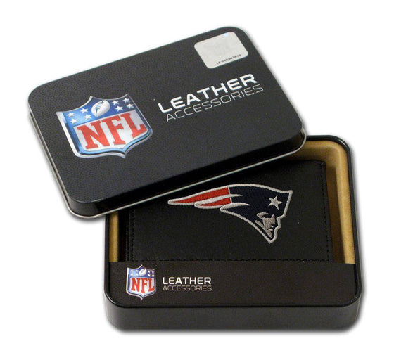 New England Patriots Embroidered Leather Tri-Fold Wallet (CDG) - 757 Sports Collectibles