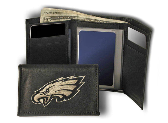 Philadelphia Eagles Embroidered Leather Tri-Fold Wallet (CDG) - 757 Sports Collectibles