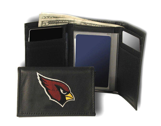 Arizona Cardinals Embroidered Leather Tri-Fold Wallet (CDG) - 757 Sports Collectibles