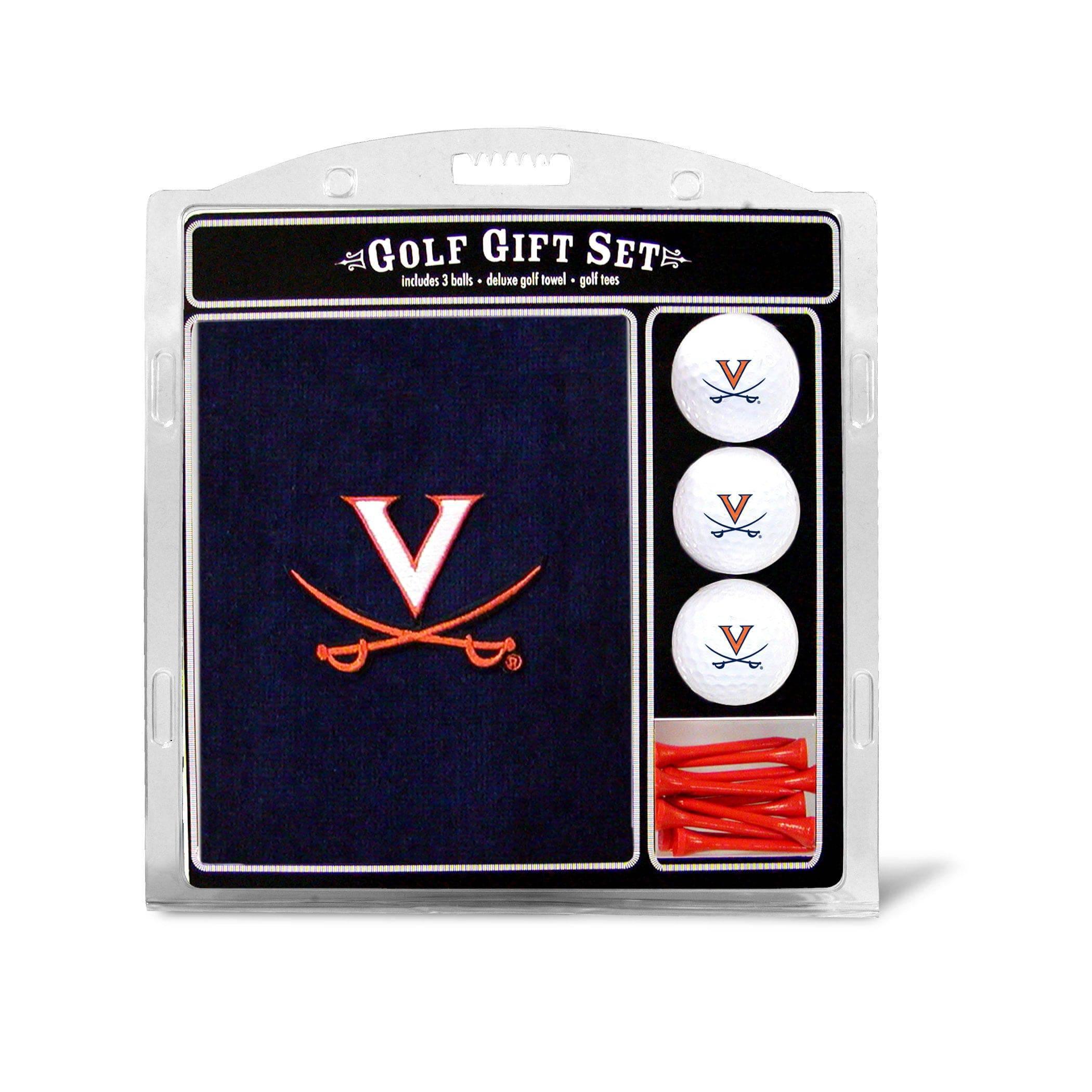Virginia Cavaliers Embroidered Golf Towel, 3 Golf Ball, And Golf Tee Set - 757 Sports Collectibles