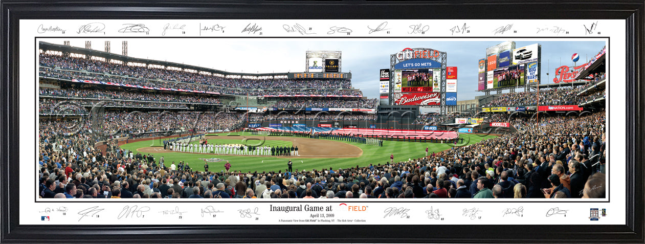 NY-254 Mets Inaugural Game at Citi Field with facsimile signatures - 757 Sports Collectibles