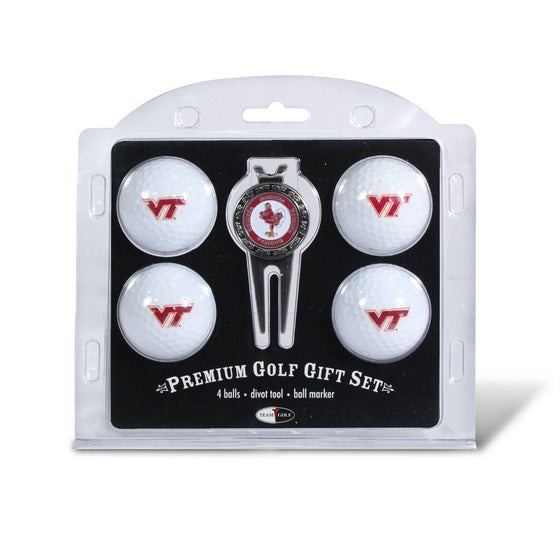 Virginia Tech Hokies 4 Golf Ball And Divot Tool Set - 757 Sports Collectibles