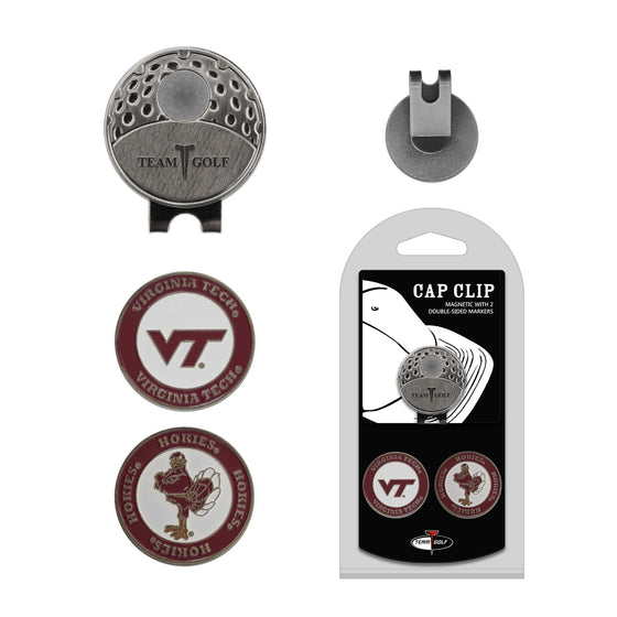 Virginia Tech Hokies Cap Clip With 2 Golf Ball Markers - 757 Sports Collectibles