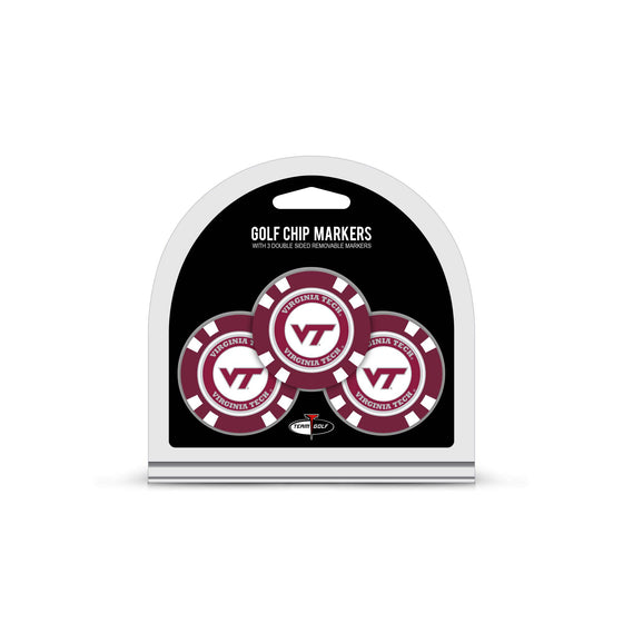 Virginia Tech Hokies 3 Pack Golf Chip Ball Markers - 757 Sports Collectibles