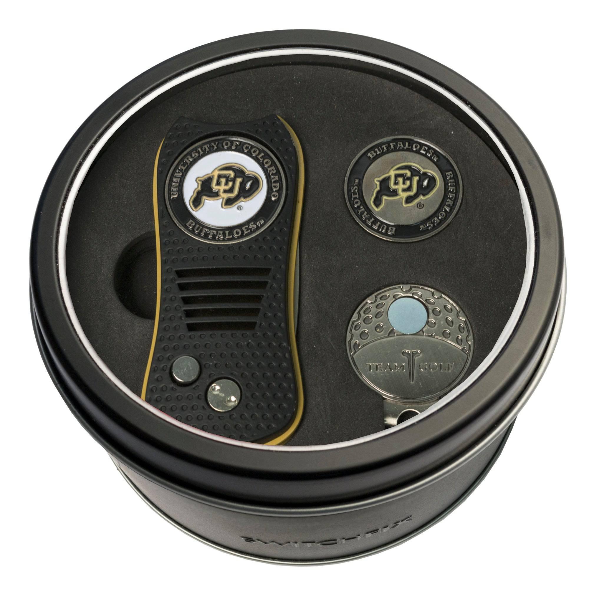 Colorado Buffaloes Tin Set - Switchfix, Cap Clip, Marker - 757 Sports Collectibles