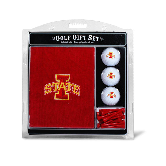 Iowa State Cyclones Embroidered Golf Towel, 3 Golf Ball, And Golf Tee Set - 757 Sports Collectibles