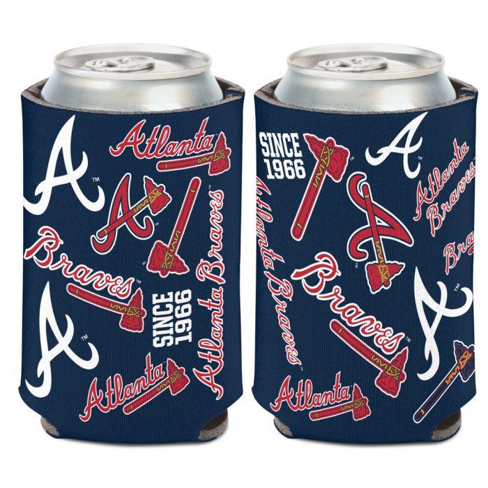 ATLANTA BRAVES SCATTER CAN COOLER 12 OZ.