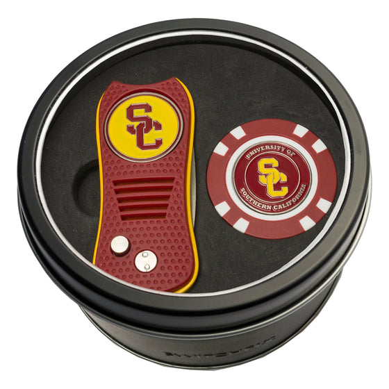 USC Trojans Tin Set - Switchfix, Golf Chip - 757 Sports Collectibles