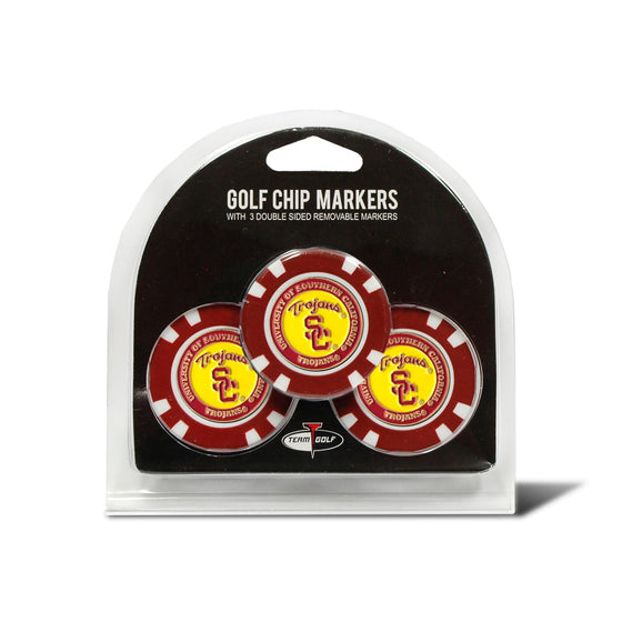 USC Trojans 3 Pack Golf Chip Ball Markers - 757 Sports Collectibles